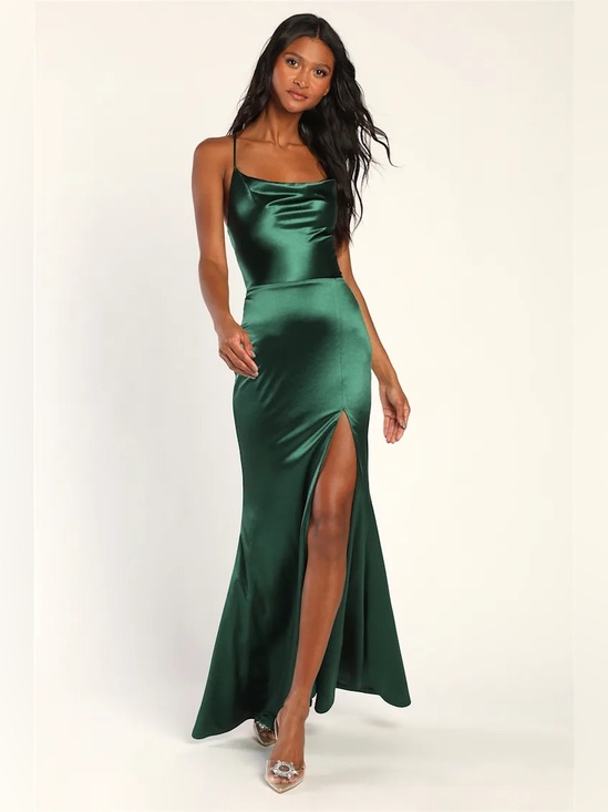 Lovely Day Dresses & Skirts - Emerald green evening gown sz L